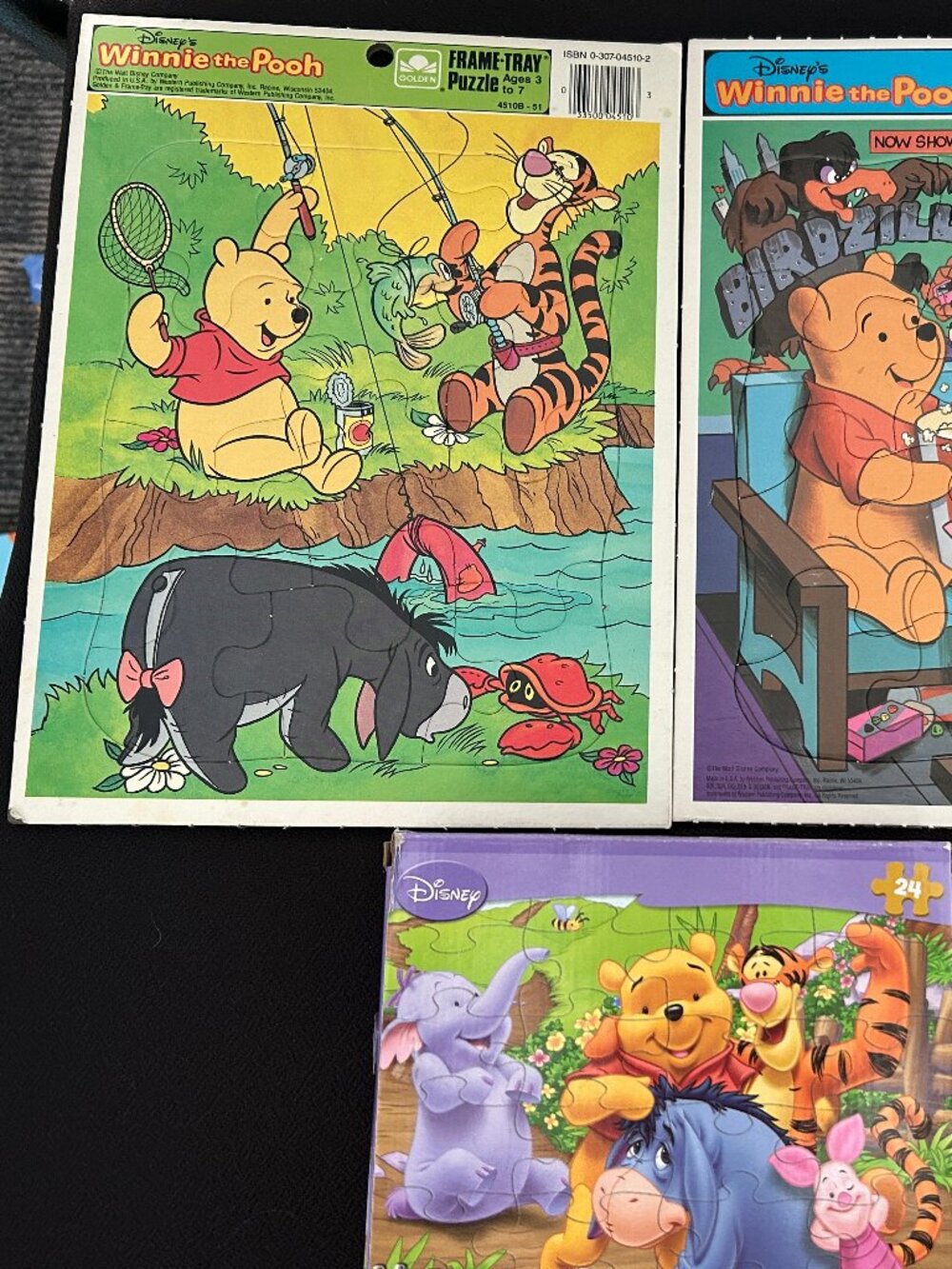 2 Frame Tray Pooh Puzzles & 24 Piece Puzzle